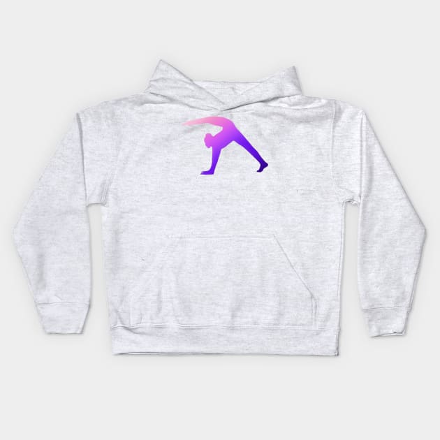 An athlete doing oversplits Kids Hoodie by artsyreader